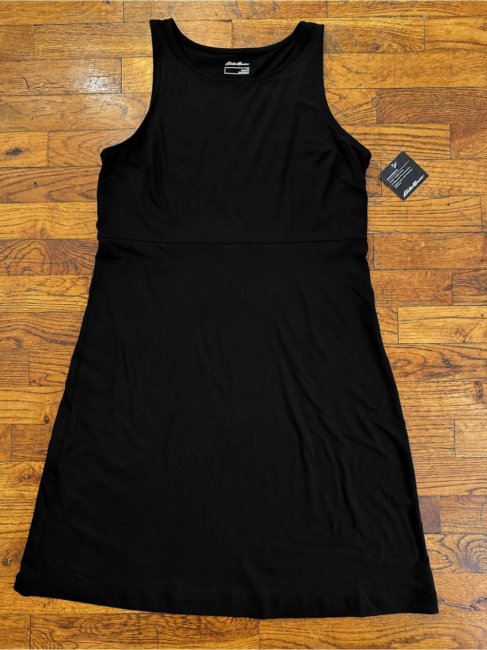 Eddie Bauer Aster Black Sleeveless Active Dress Empire Waist Size S NWT - Picture 7 of 16